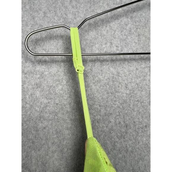 Y2k Bebe Lace Sheer Babydoll Bodycon Dress Xl Neon Goth Witchy Sexy Coquette - Picture 14 of 15